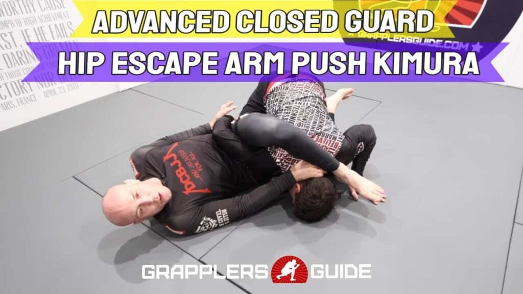 Advanced Closed Guard -  Opponent Brings Arm Back To Hip Escape Arm Push Kimura by Dan Covel - BJJ