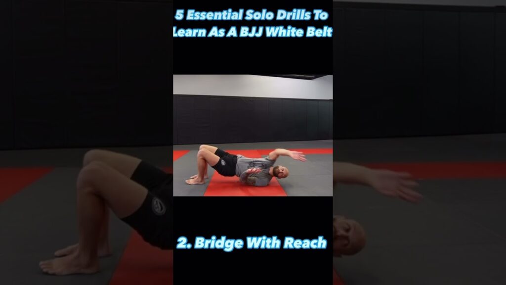 5 Essential Solo Drills To Learn As A BJJ White Belt: #2 Bridge With Reach #bjj #shorts