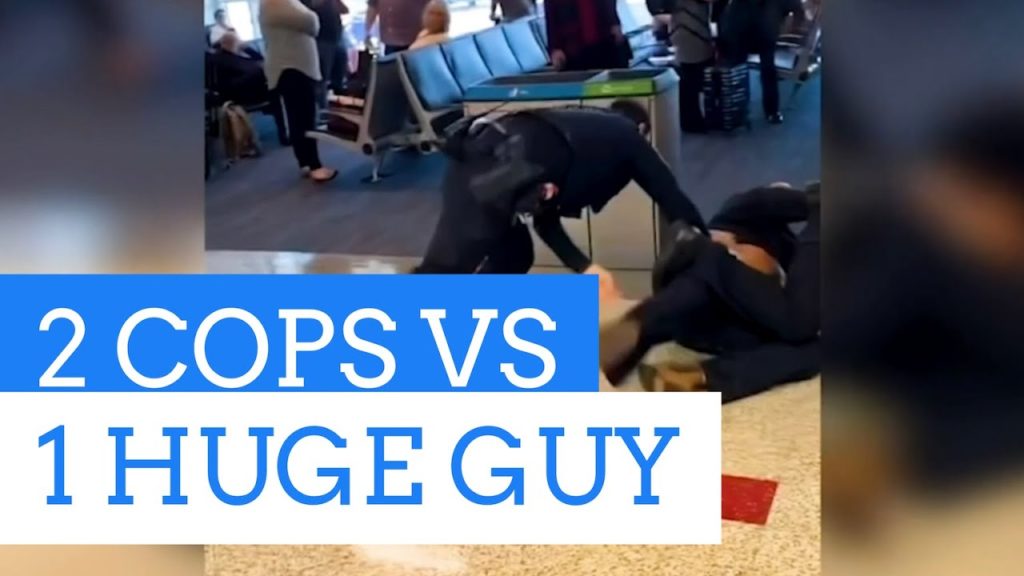 2 Cops vs. 1 HUGE Guy! (Gracie Breakdown)