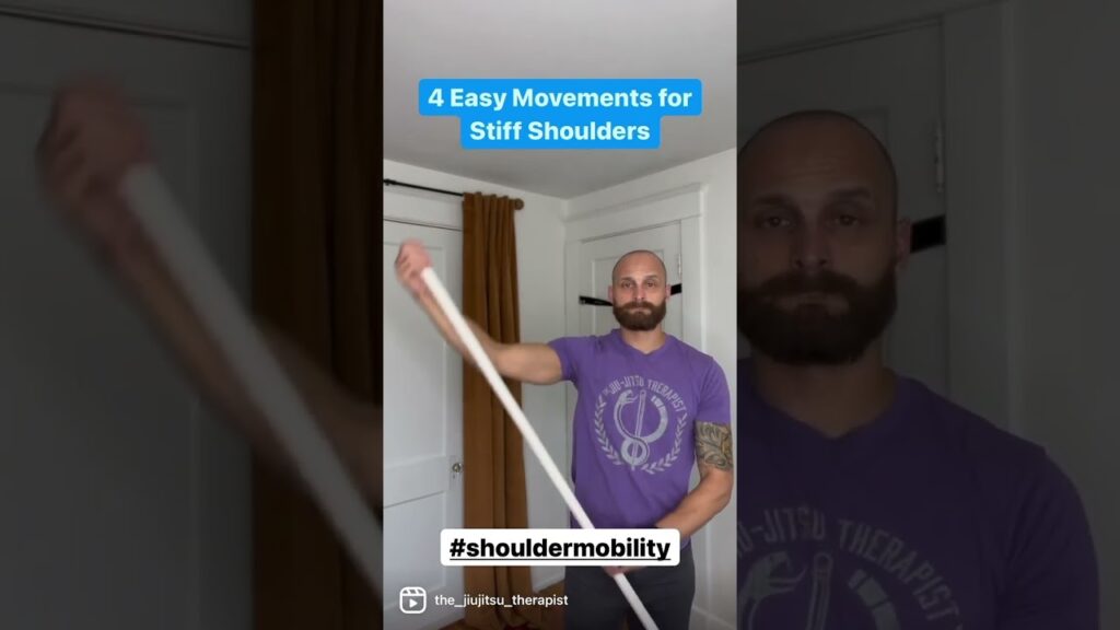 4 Easy Shoulder Movements Using A Stick #shorts
