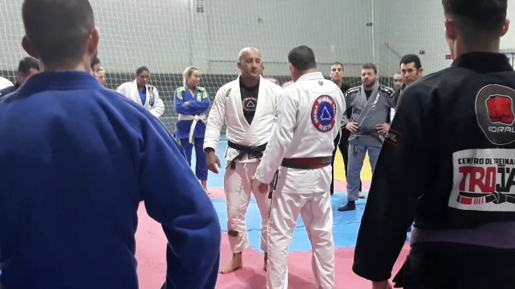 A parte em pé do jiu jitsu