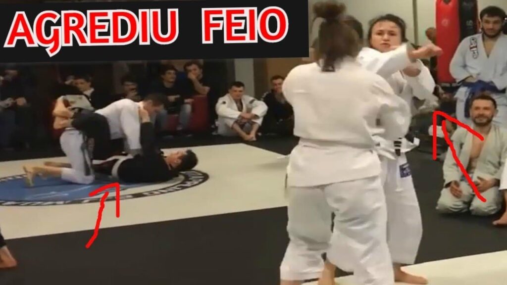 AGREDI0 FEIO NO JIU JITSU E A LUTA ACABOU MAL - CULPA DO ARBITRO ?