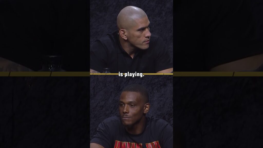 Alex Pereira and Jamahal Hill share some words 👀 #ufc300