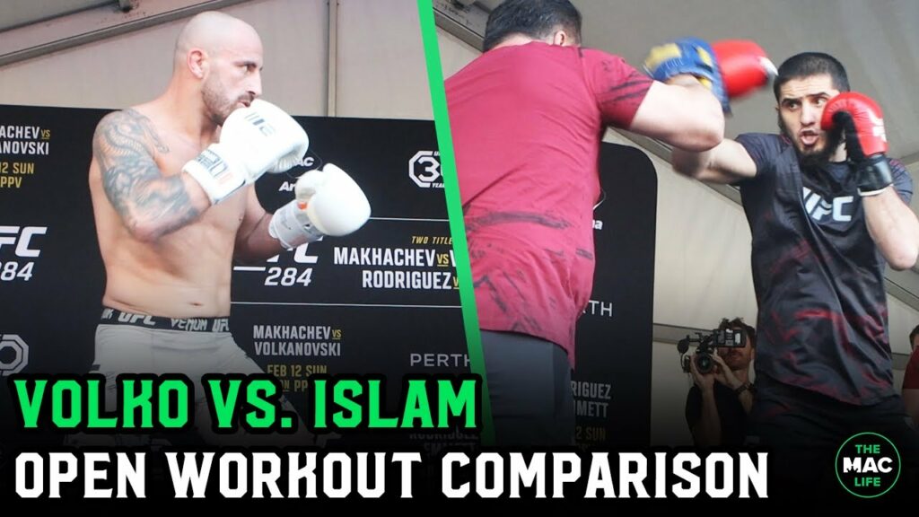 Alexander Volkanovski vs. Islam Makhachev Open Workouts Speed Comparison