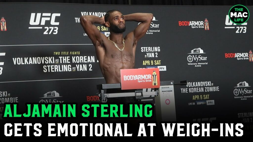 Aljamain Sterling gets emotional after making weight: "It's been a long time"