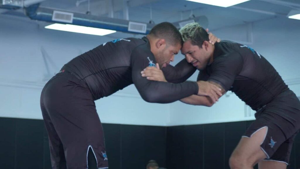 Andre Galvao Drilling Takedowns with Lucas Barbosa