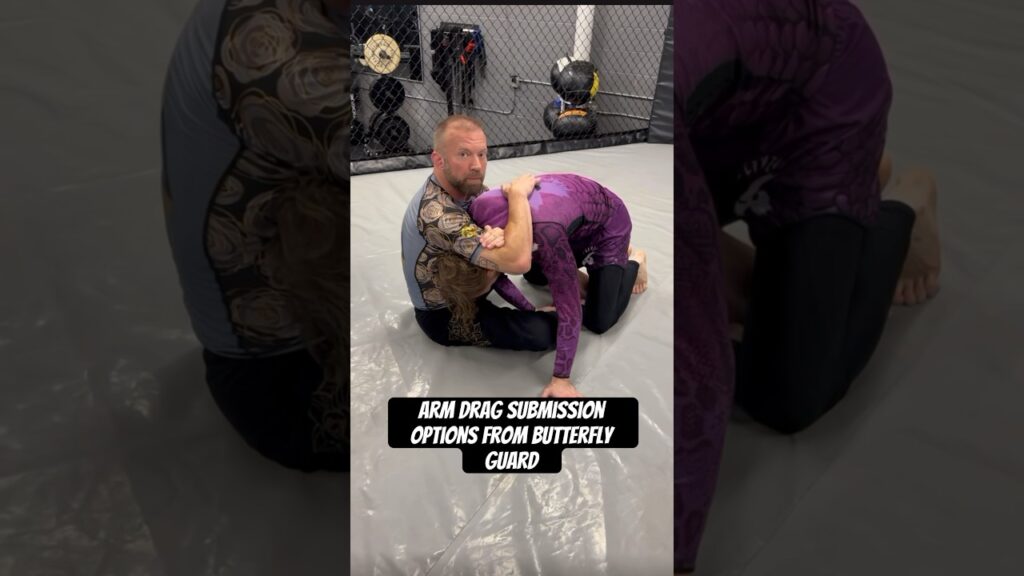 Arm Drag Submission Options from Butterfly Guard