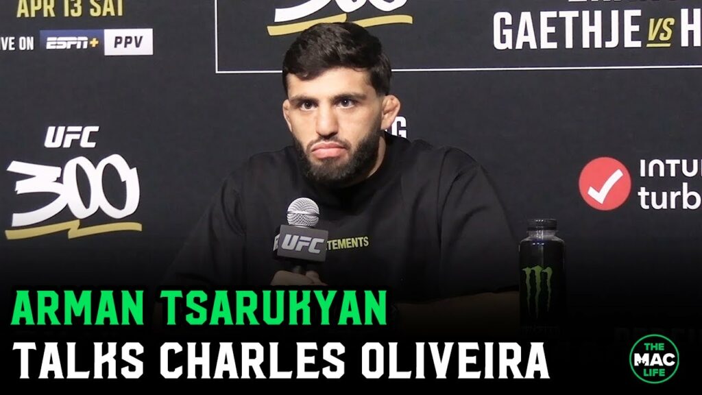 Arman Tsarukyan on Charles Oliveira trash talk: "He won't speak about me, so I have to" | UFC 300