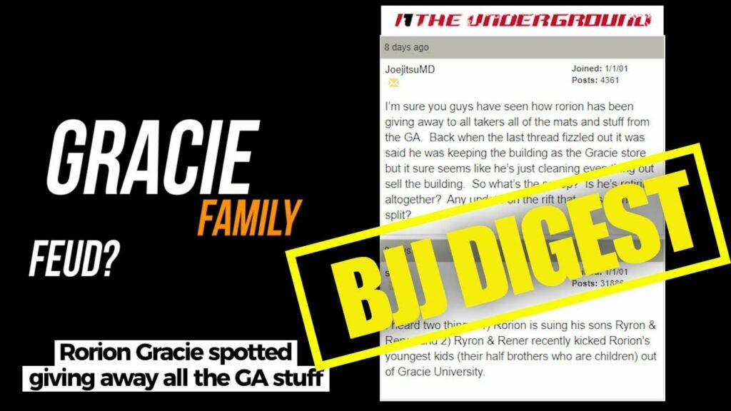 BJJ Digest #55: Gracie Family Feud? News on Rickson, Rorion, Gabi Garcia & More