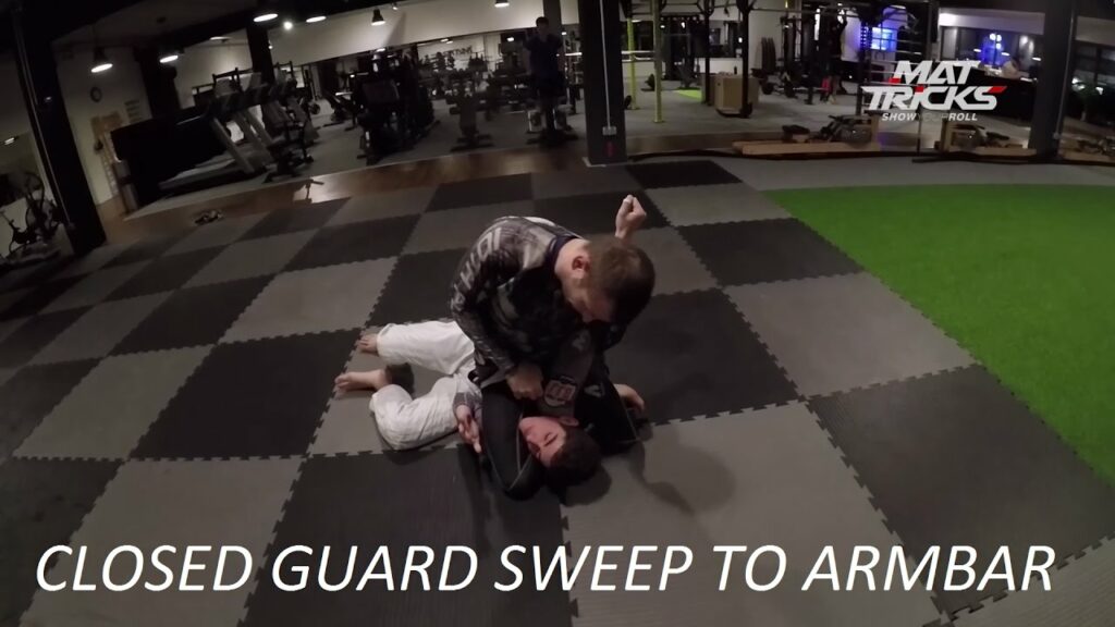 BJJ Overhook Sweep from Closed Guard using a Figure 4 Grip