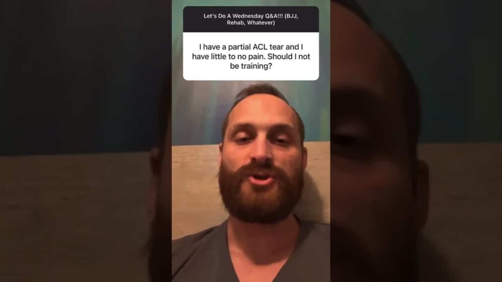 BJJ Q&A- Can You Train BJJ With A Partial ACL Tear? #shorts