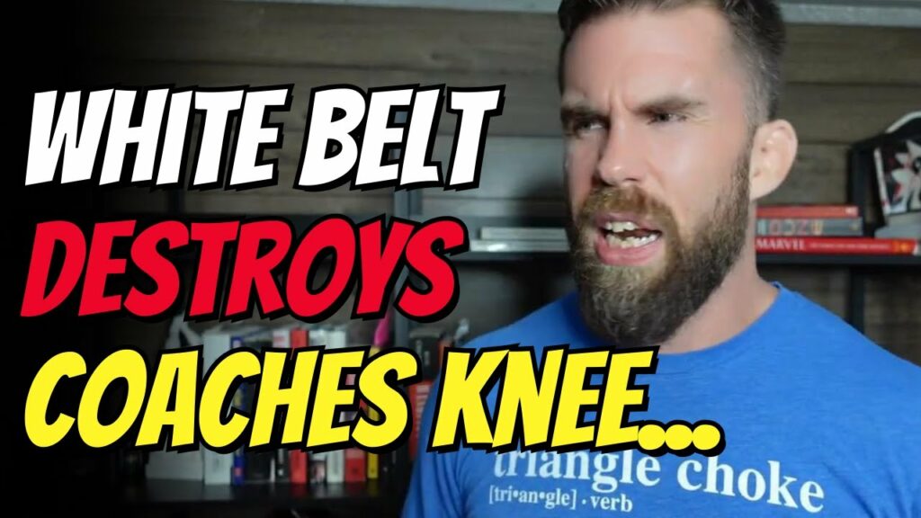 BJJ White Belt DESTROYS Coaches Knee (Doesn't Know What to Do...)