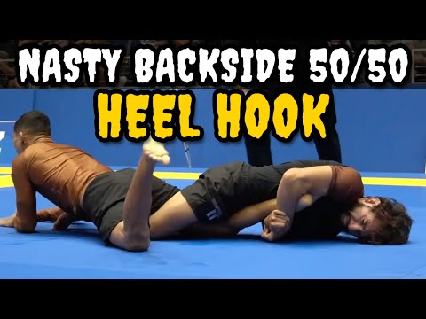 Back Side 50/50 Heel Hook Submission (No Gi BJJ)