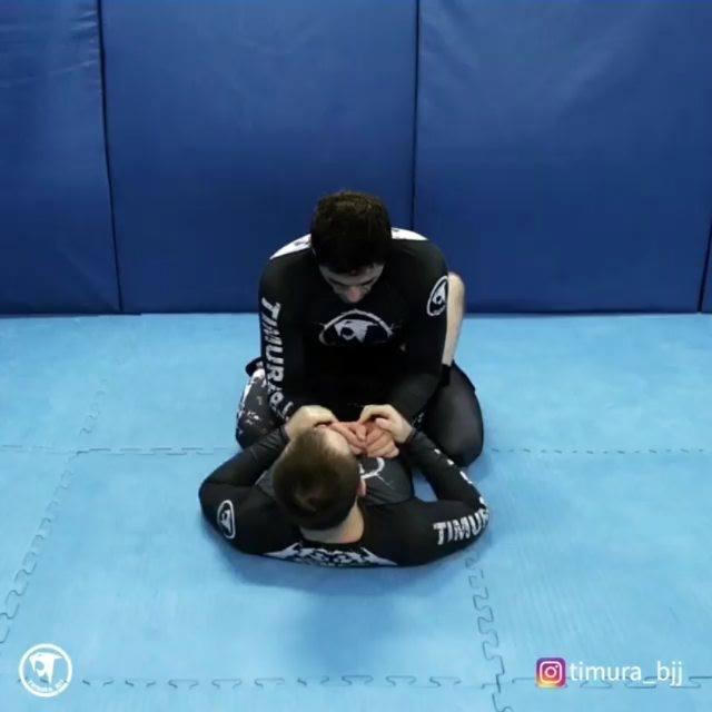 Basic triangle setup. When he makes the mistake of trying to open my guard from ...