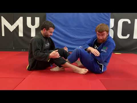 Belly-down ankle lock from double pull