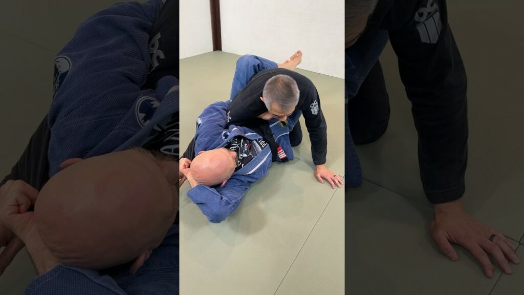 Belt grab defense that leads right into a double arm hip bump sweep #bjj #jiujitsu #closedguard