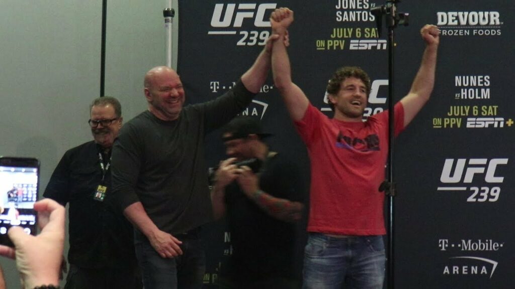 Ben Askren makes Dana White raise his hand after Jorge Masvidal no shows UFC 239 Media Day