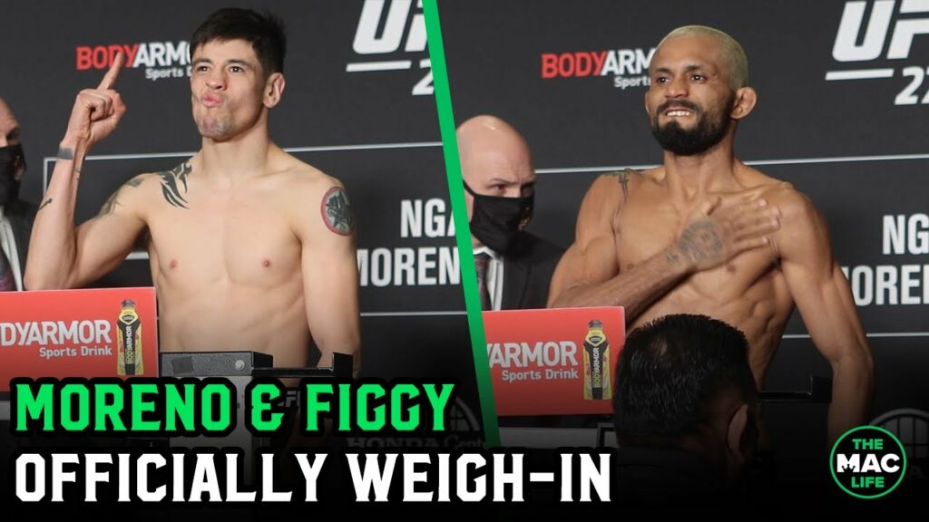 Brandon Moreno and Deiveson Figueiredo officially weigh-in for UFC 270