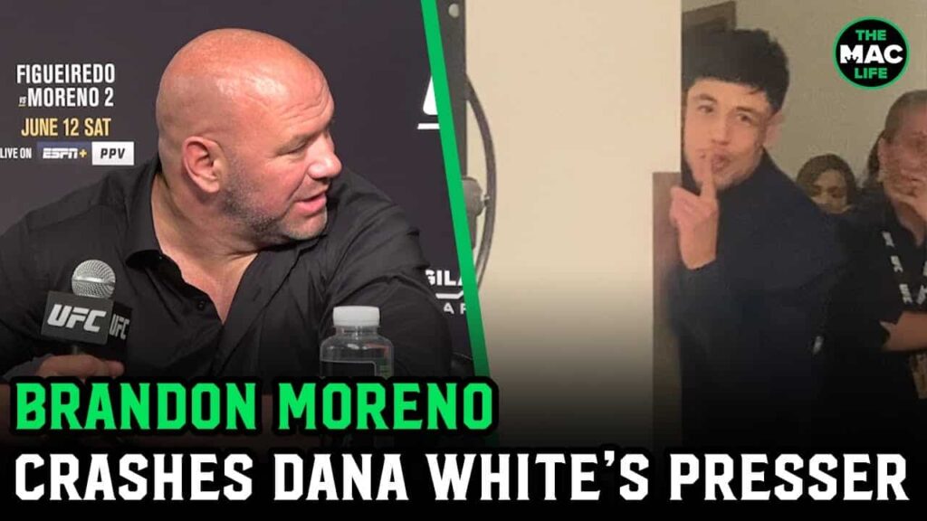 Brandon Moreno crashes Dana White's UFC 263 Post-Fight Press Conference