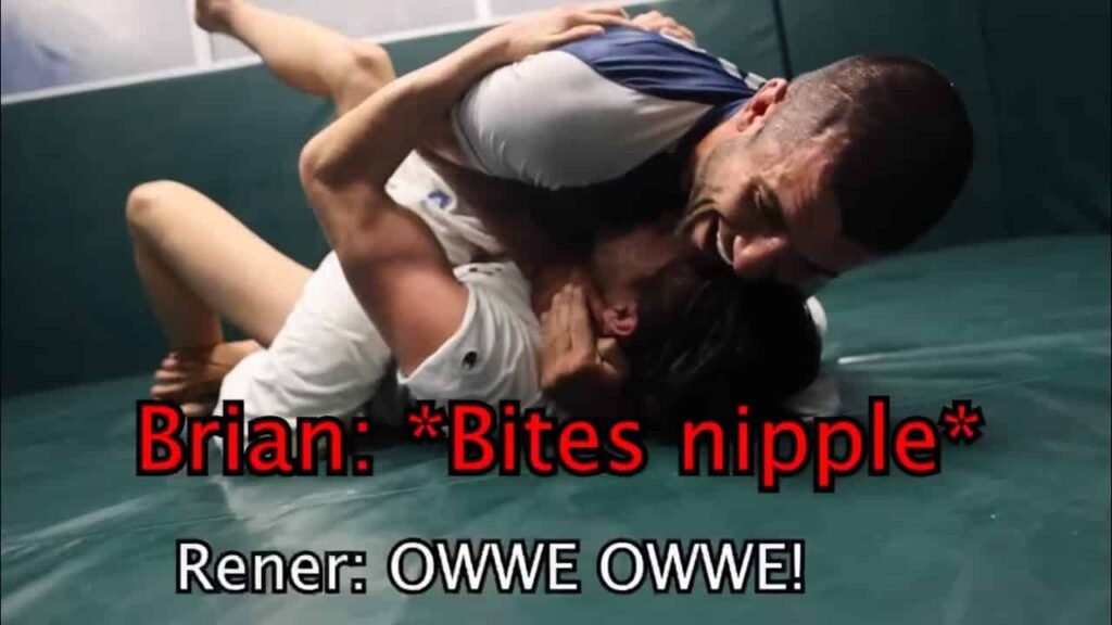 Brian Ortega BITES Rener Gracie in Sparring