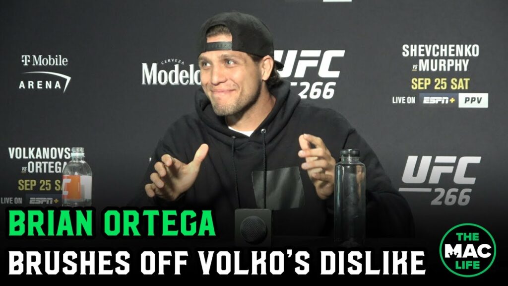 Brian Ortega on Alex Volkanovski's insults: "I'll fight you in an elevator if you want"