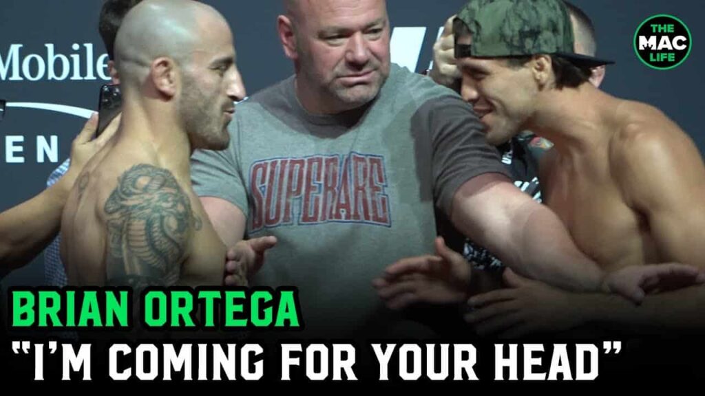 Brian Ortega tells Alexander Volkanovski: "F*** the belt. I'm coming for your head"
