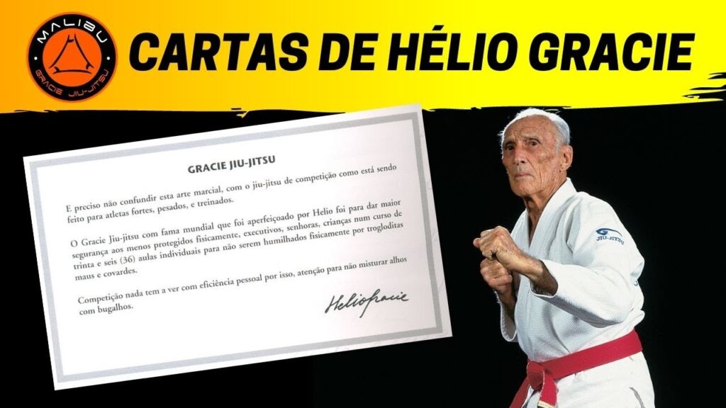 CARTA DE HELIO GRACIE, FALA DO JIU JITSU COMPETIÇÃO.