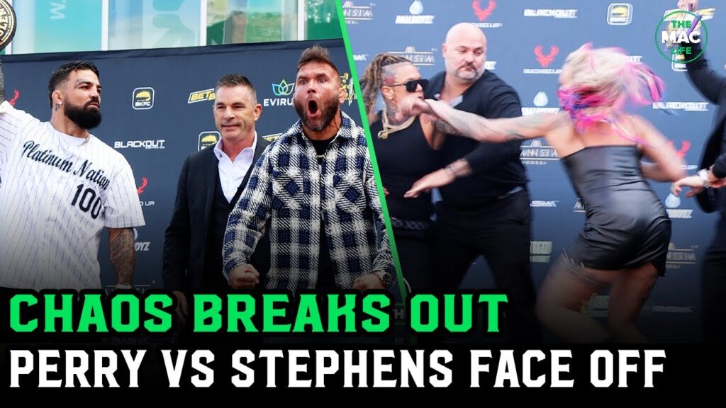 CHAOS BREAKS OUT at Mike Perry vs. Jeremy Stephens Face Off