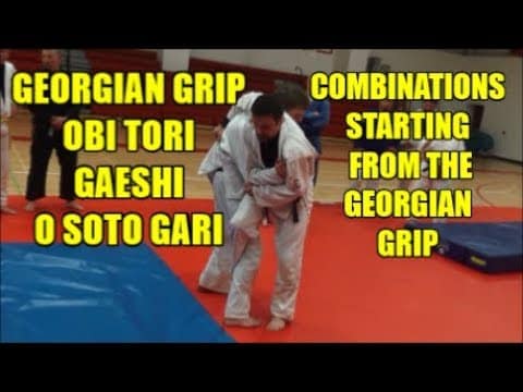 COMBINATION THROW STARTING WITH GEORGIAN GRIP AND ENDING UP WITH  O SOTO GARI