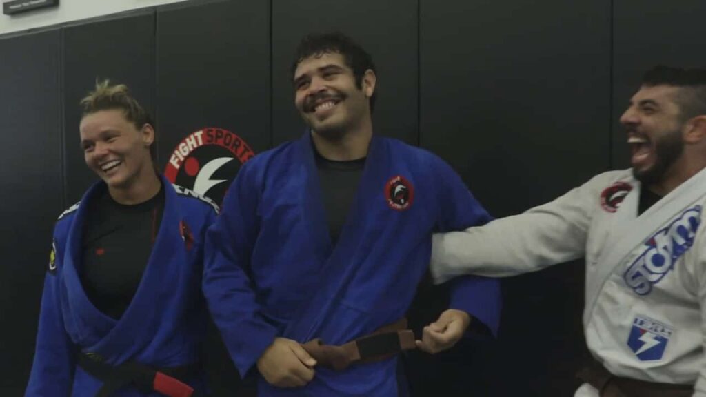 CYBORG surprises Andre Porfirio with his BLACK BELT