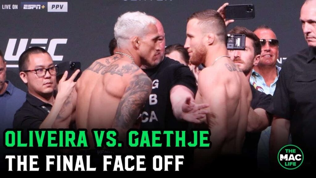 Charles Oliveira vs. Justin Gaethje Final Face Off