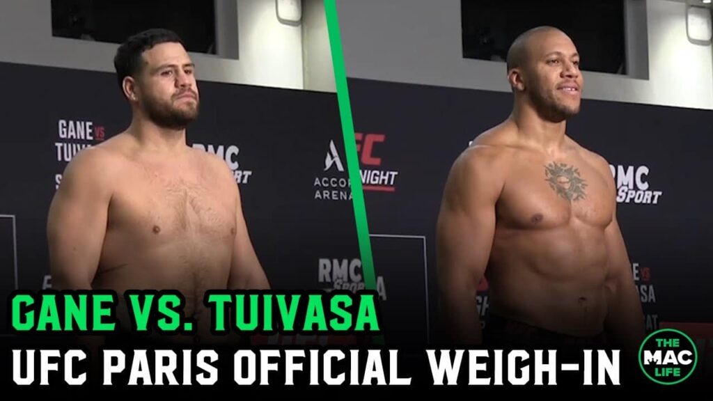 Ciryl Gane vs. Tai Tuivasa Official Weigh-In | UFC Paris