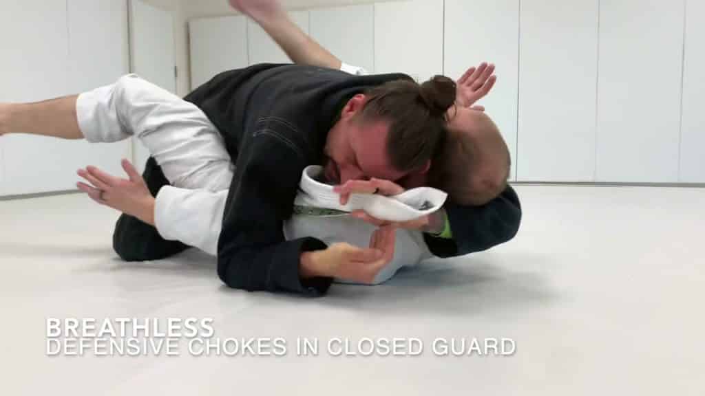 Closed Guard fist Ezekiel Choke with a Twist