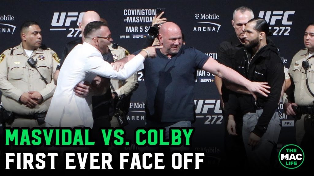 Colby Covington vs. Jorge Masvidal First Face Off | UFC 272 Press Conference