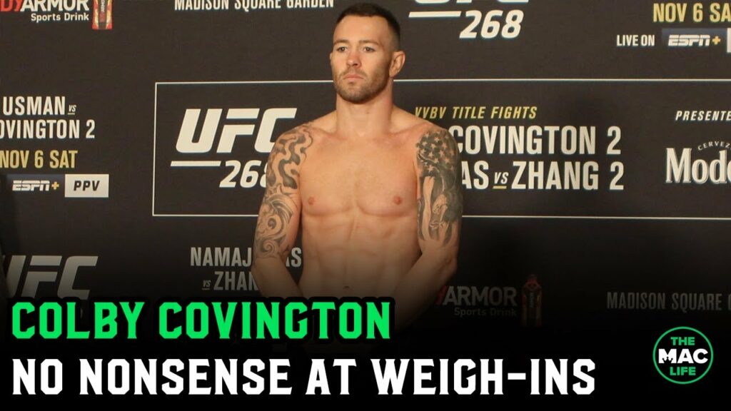Colby Covington weighs-in with no nonsense ahead of Kamaru Usman rematch