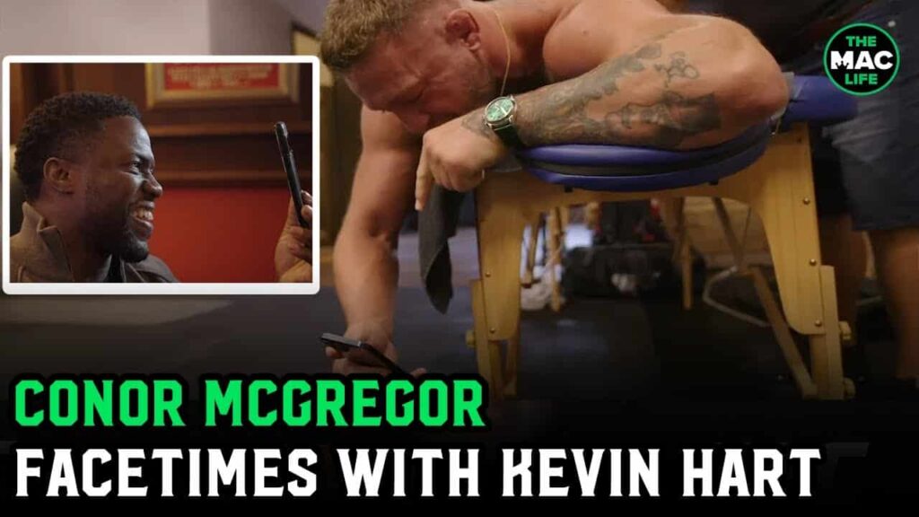 Conor McGregor Facetime's with Kevin Hart: "While youse are all having fun, I'm grafting!"