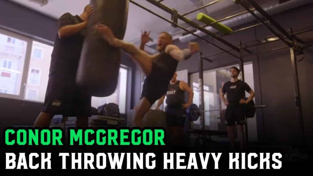 Conor McGregor back throwing heavy kicks on previously broken leg: "They were nice. Good."