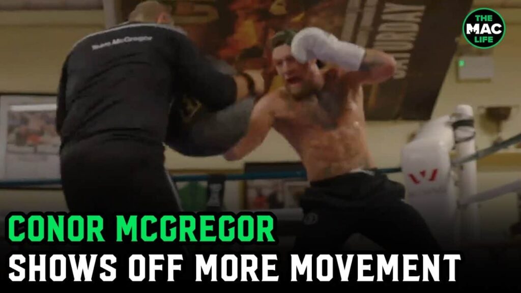 Conor McGregor cracks the pads and shows off improved movement as recovery continues