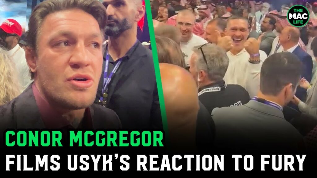 Conor McGregor films Usyk during Fury/Ngannou decision: “Boxing, you did it again you c***s”