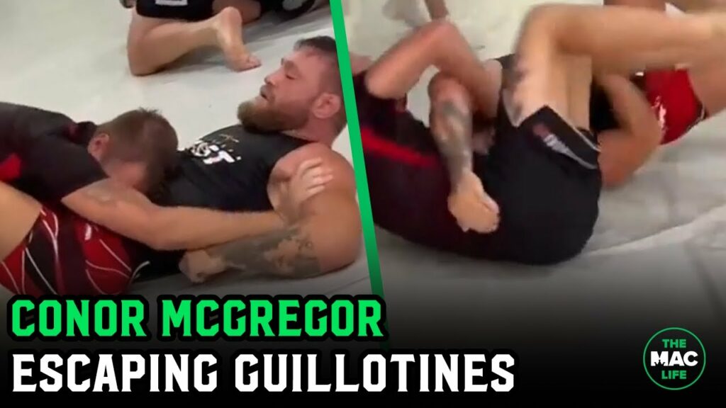 Conor McGregor grappling, escaping guillotines as MMA return continues