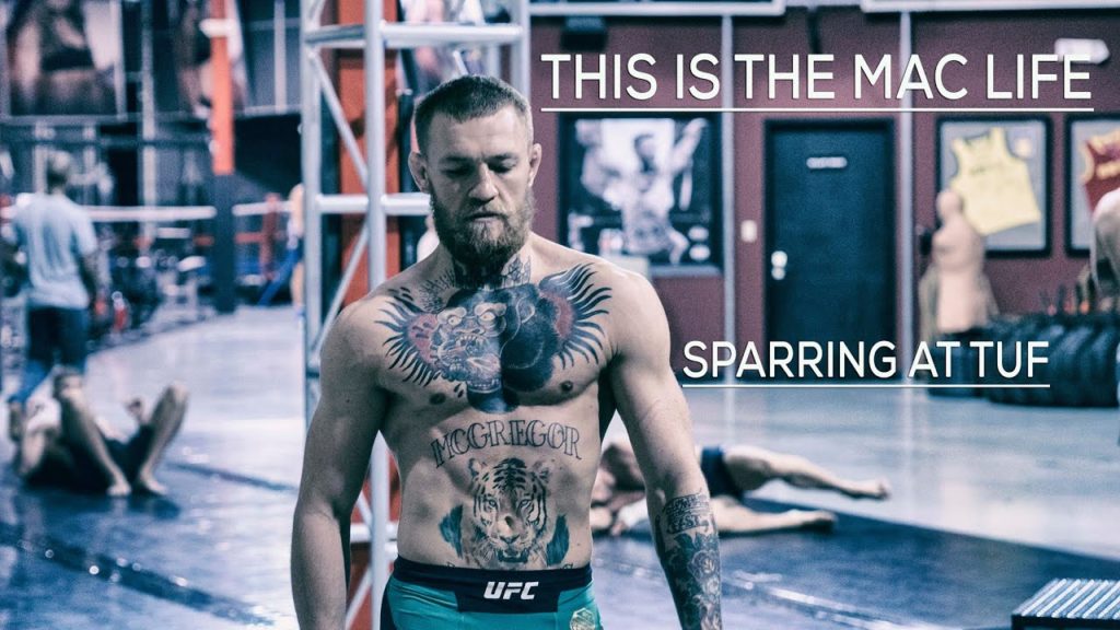 Conor McGregor sparring at The Ultimate Fighter gym in Las Vegas #TheMacLife