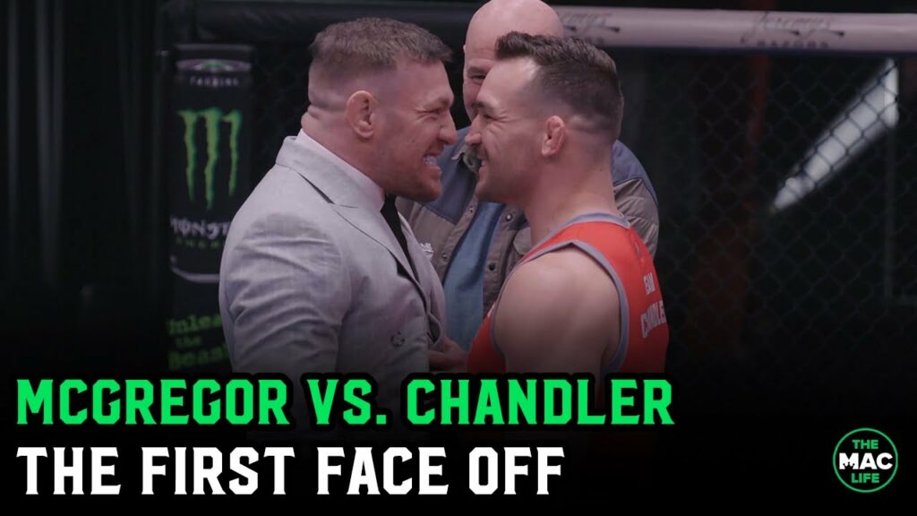 Conor McGregor vs. Michael Chandler First Face Off: “I wish it was right now!”