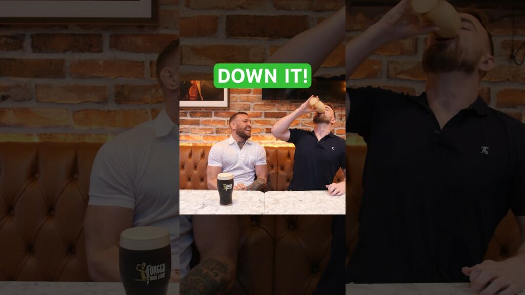 Conor McGregor wants him to down his pint 😂