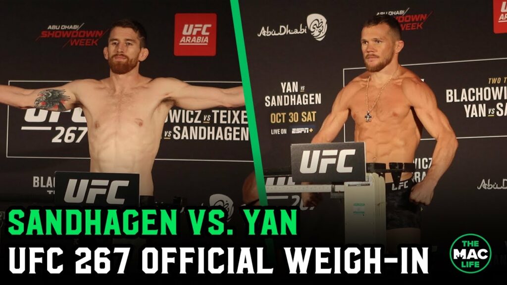 Cory Sandhagen and Petr Yan look good on the scales at UFC 267 official weigh-ins