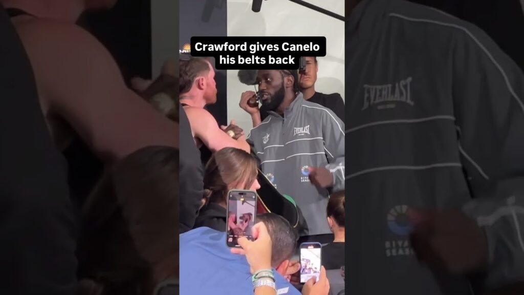 Crawford gives Canelo his belts back