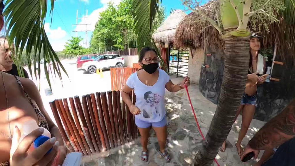 Cyborg Explores Gran Cenote in Tulum