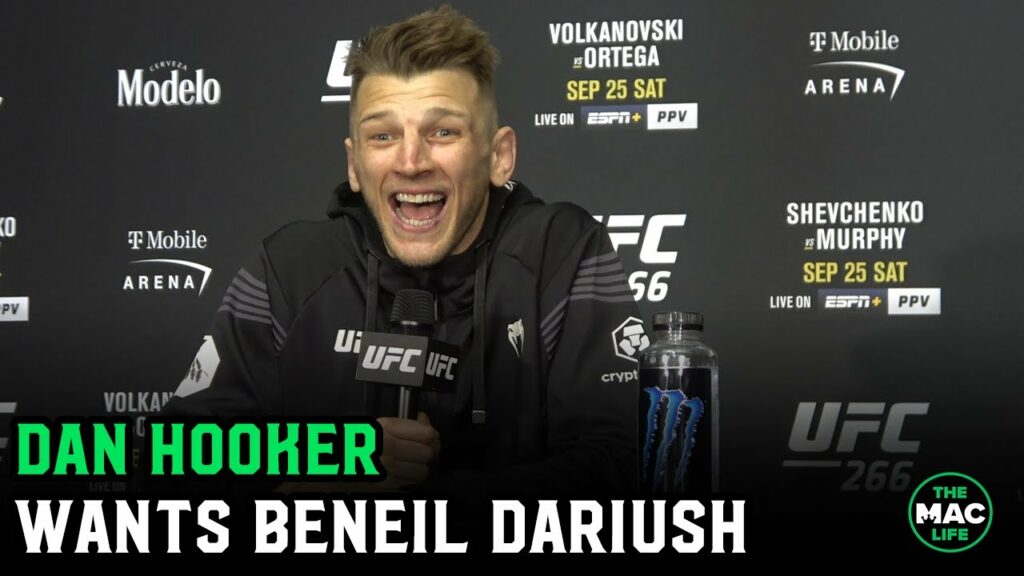 Dan Hooker: "Beneil Dariush is standing there without a dance partner and that gets me outta bed"