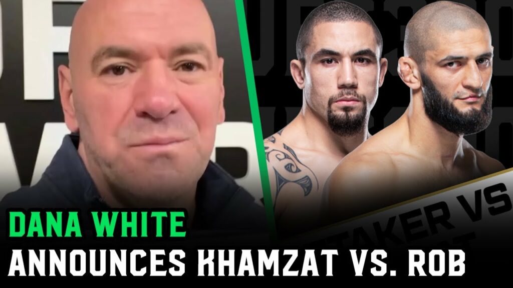 Dana White announces Khamzat Chimaev vs. Robert Whittaker