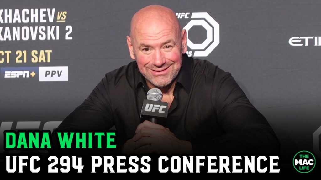 Dana White on Khamzat vs. Usman; Islam Head Kick KO | UFC 294 Press Fight Conference