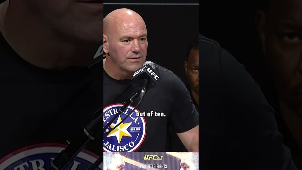 Dana White rates Sean Stricklands mustache 😳 #UFC312